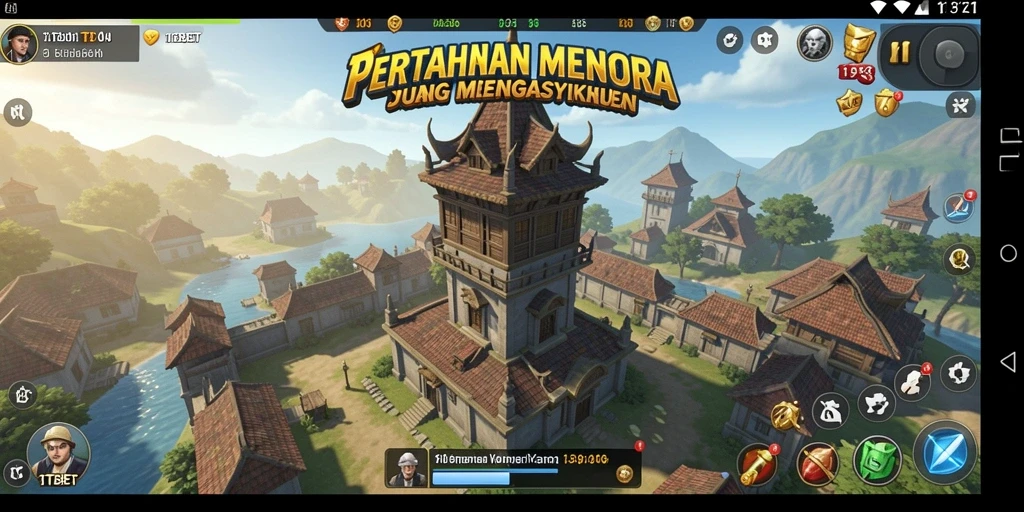 Tangkapan layar permainan 11TBET yang menunjukkan aksi pertahanan menara.