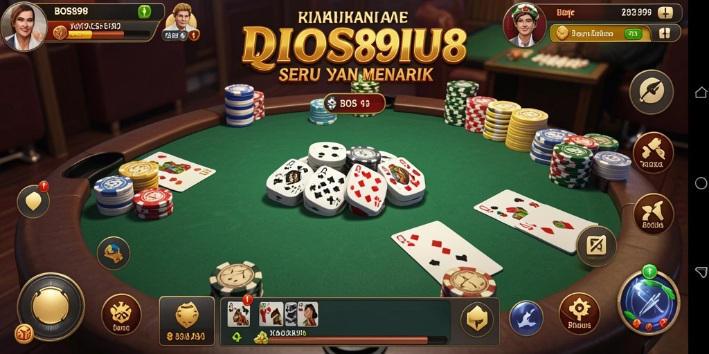 Tangkapan layar menunjukkan suasana seru bermain QiuQiu.
