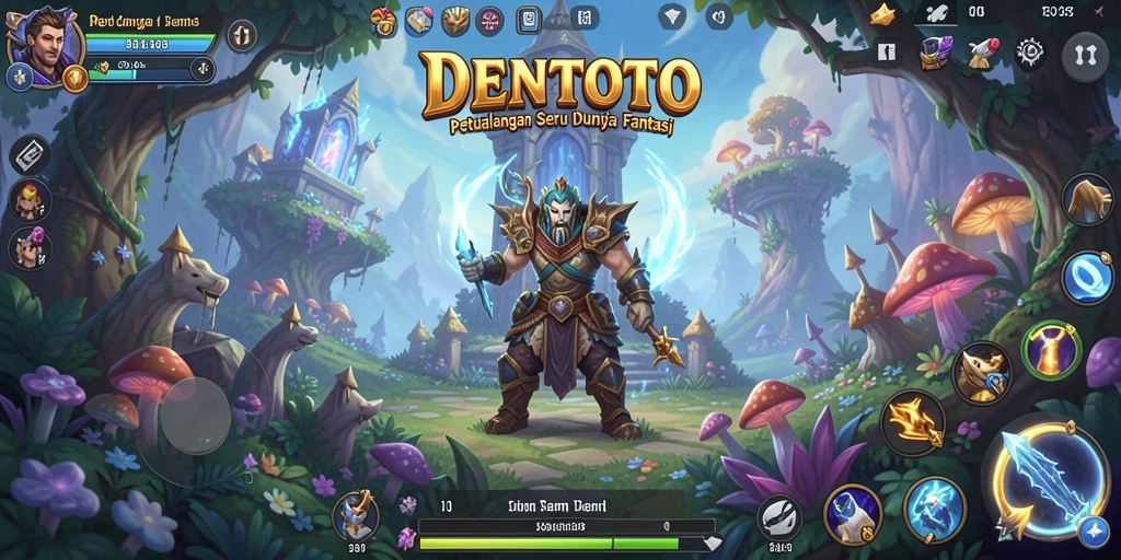 Screenshot gameplay DENTOTO menampilkan petualangan seru dan tantangan menarik.