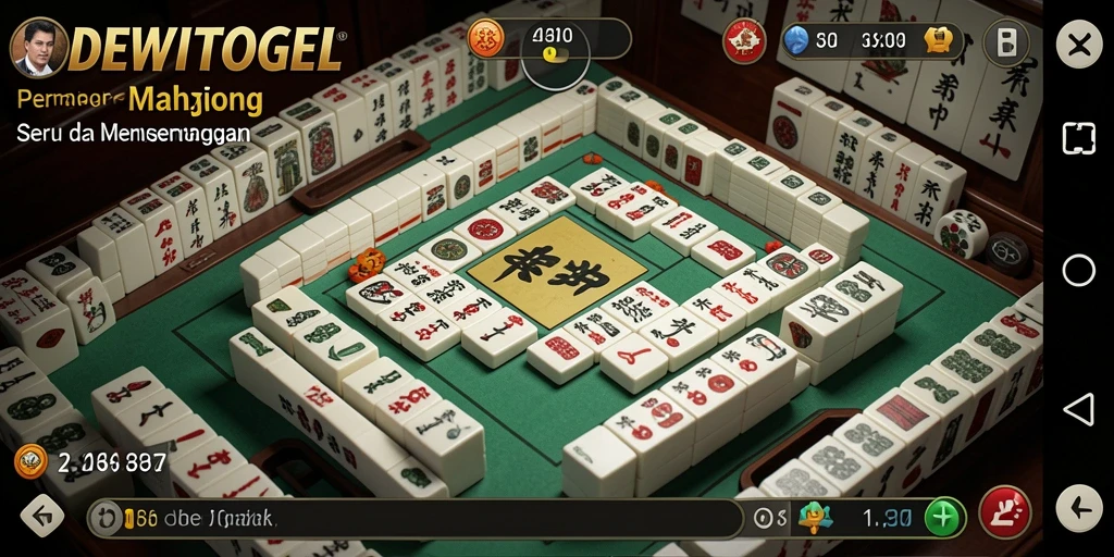 Tampilan gameplay DEWITOGEL yang menarik dan penuh tantangan Mahjong.