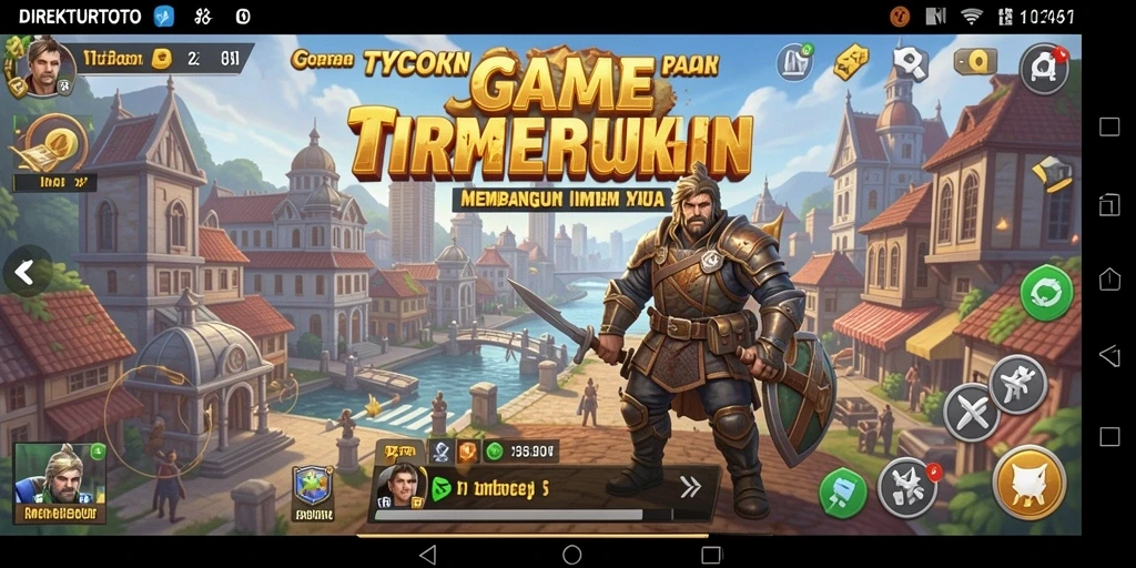 Tampilan gameplay seru di dalam <strong>DIREKTURTOTO</strong> saat membangun bisnis.