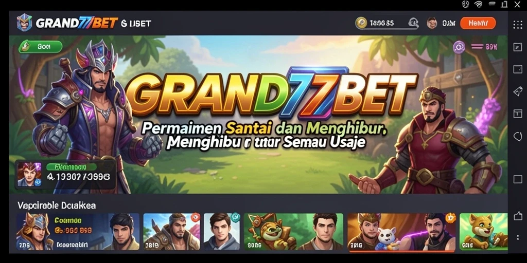 Screenshot utama dari gameplay seru GRAND77BET yang menghibur.