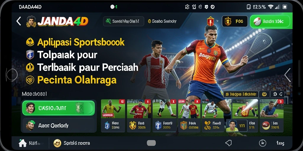 Tampilan gameplay Sportsbook JANDA4D dengan berbagai pilihan taruhan olahraga.