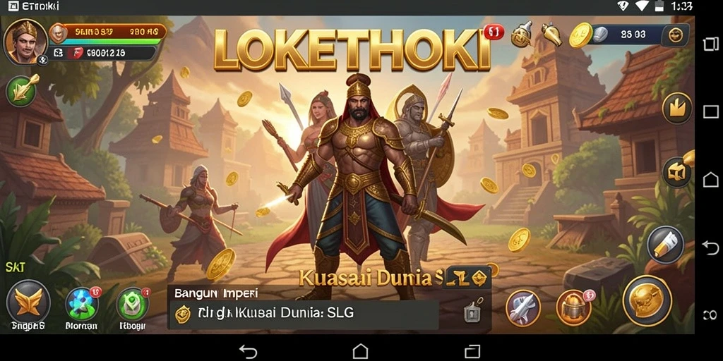 Tampilan dinamis gameplay LOKETHOKI yang penuh strategi.