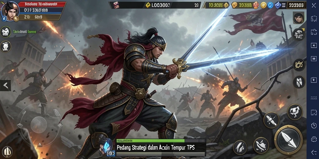 Tangkapan layar dari gameplay LOS303 menunjukkan aksi pertempuran yang intens.