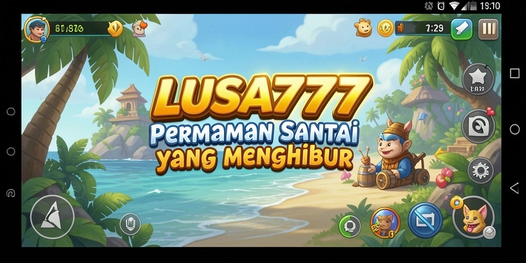 Tampilan gameplay LUSA777 yang menarik dan penuh warna.