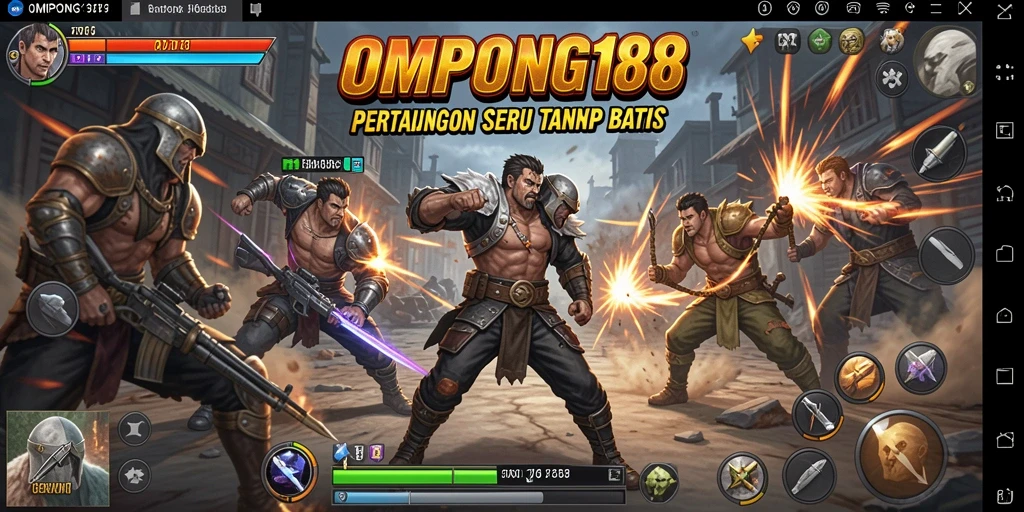 Tampilan menarik saat karakter bertarung dalam OMPONG188.