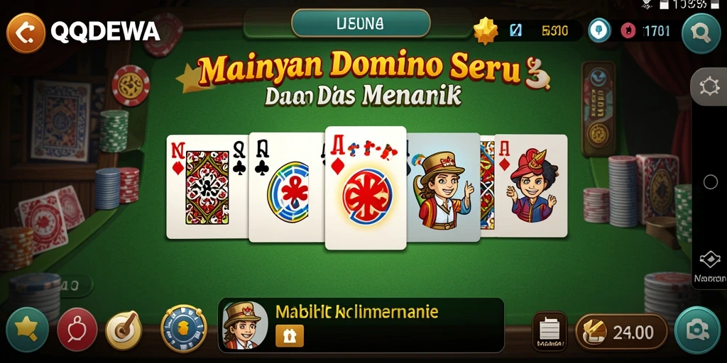 Screenshot main game Domino yang seru di QQDEWA.
