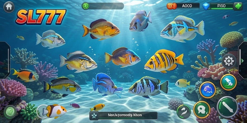 Tampilan menarik dari gameplay Tembak Ikan SL777 yang memukau.