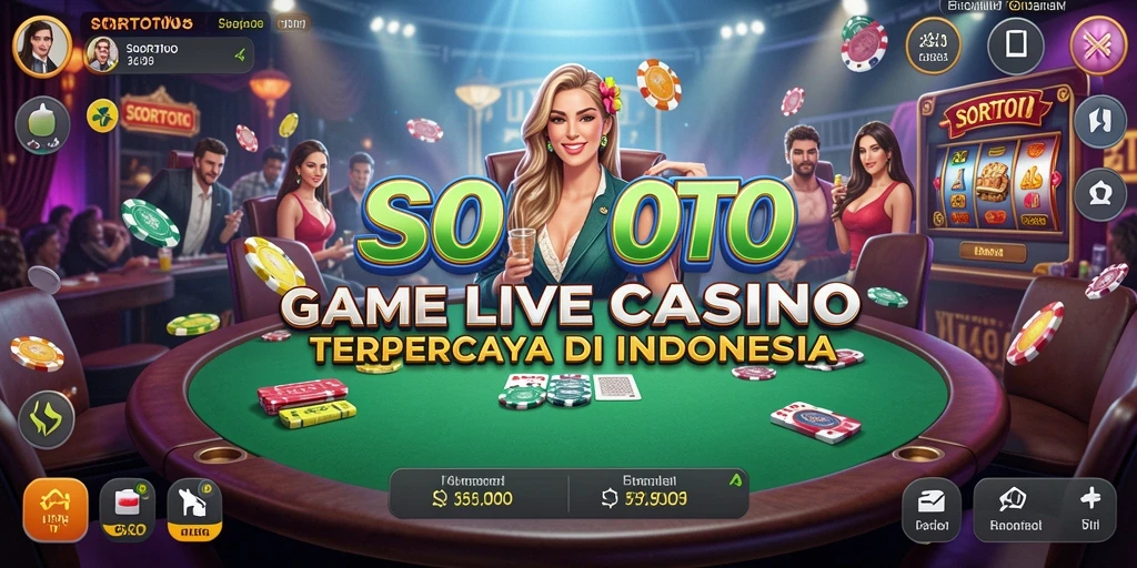 Gameplay Live Casino SORTOTO dengan dealer profesional dan permainan menarik.