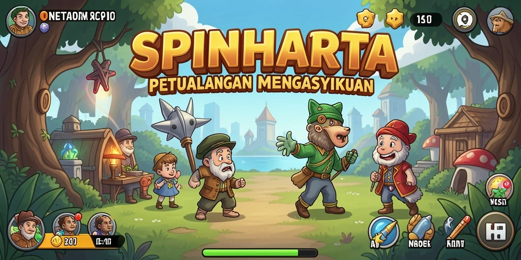 Screenshot gameplay SPINHARTA yang menunjukkan keseruan permainan Idle.