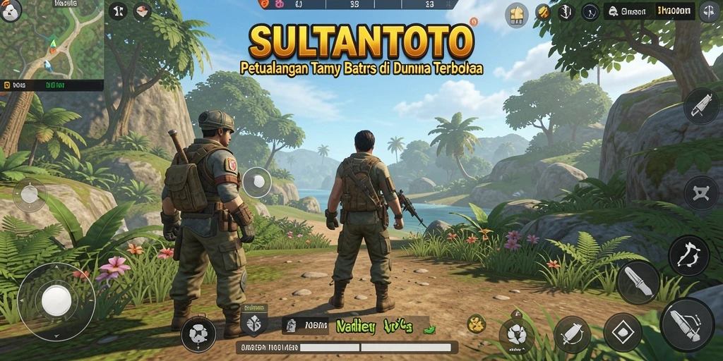 Screenshot menunjukkan petualangan seru dalam dunia terbuka SULTANTOTO.