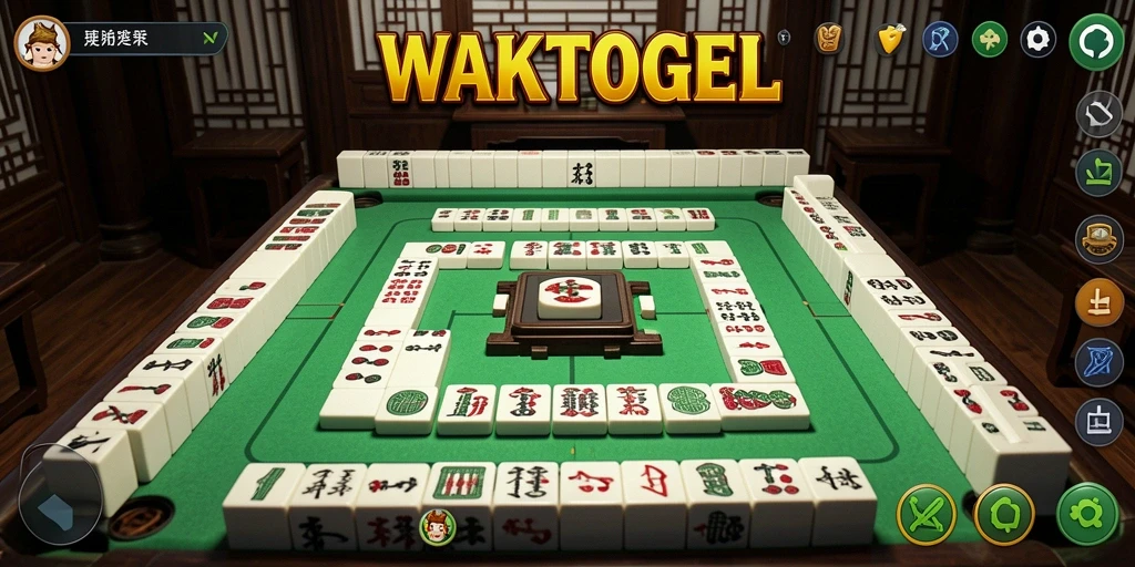 Tampilan gameplay WAKTOGEL yang mendebarkan dan penuh strategi Mahjong.
