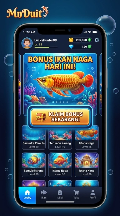 Tampilan antarmuka aplikasi mnduit yang user-friendly.
